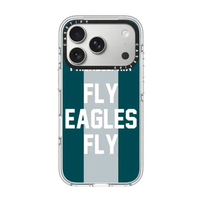 Casetify Iphone 17 Pro Case Clear Impact Clear Case Magsafe Compatible  Superbowl - Fly Eagles Fly  In Transparent