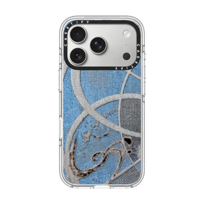 Casetify Iphone 17 Pro Case Clear Impact Clear Case Magsafe Compatible  Surrealism Cyber Denim In Transparent