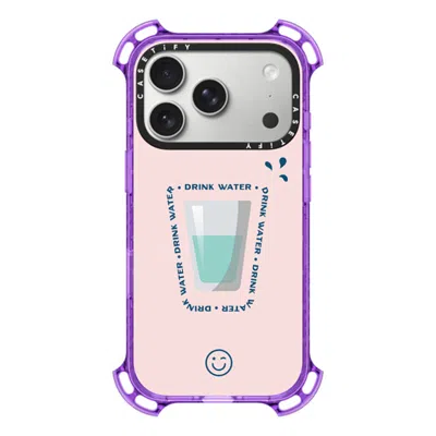Casetify Iphone 17 Pro Case Lavender Bounce Case Magsafe Compatible  Hydrate Then Dominate  In Purple