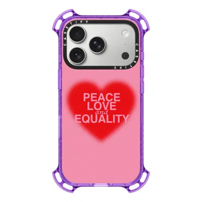 Casetify Iphone 17 Pro Case Lavender Bounce Case Magsafe Compatible  Peace Love And Equality  In Purple