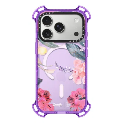 Casetify Iphone 17 Pro Case Lavender Bounce Case Magsafe Compatible  Spring Design #2 - Floral Garden Casetif In Purple