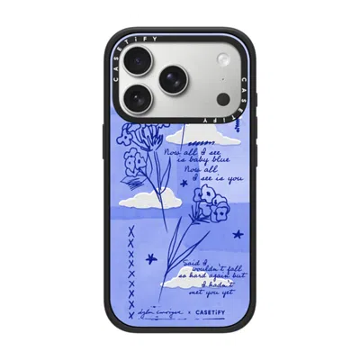 Casetify Iphone 17 Pro Case Matte Black Impact Case Magsafe Compatible  Baby Blue