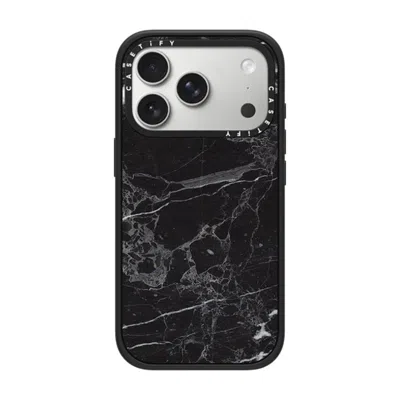 Casetify Iphone 17 Pro Case Matte Black Impact Case Magsafe Compatible  Black Marble