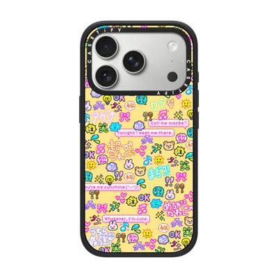 Casetify Iphone 17 Pro Case Matte Black Impact Case Magsafe Compatible  Emoji Paradise