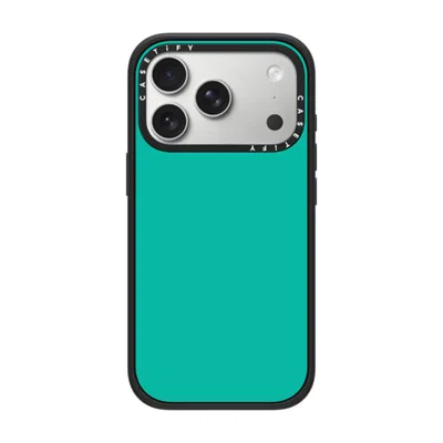 Casetify Iphone 17 Pro Case Matte Black Impact Case Magsafe Compatible  Mint Green