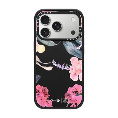 Casetify Iphone 17 Pro Case Matte Black Impact Case Magsafe Compatible  Spring Design #2 - Floral Garden Case