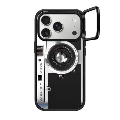 Casetify Iphone 17 Pro Case Matte Black Impact Ring Stand Case Magsafe Compatible  Camera Case - Retro Caseti