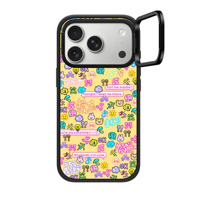 Casetify Iphone 17 Pro Case Matte Black Impact Ring Stand Case Magsafe Compatible  Emoji Paradise