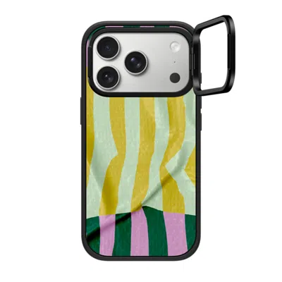 Casetify Iphone 17 Pro Case Matte Black Impact Ring Stand Case Magsafe Compatible  Pattern Afternoon At Capri