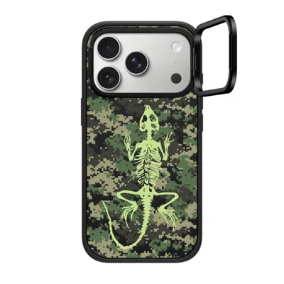 Casetify Iphone 17 Pro Case Matte Black Impact Ring Stand Case Magsafe Compatible  Pattern Camo Skeleton