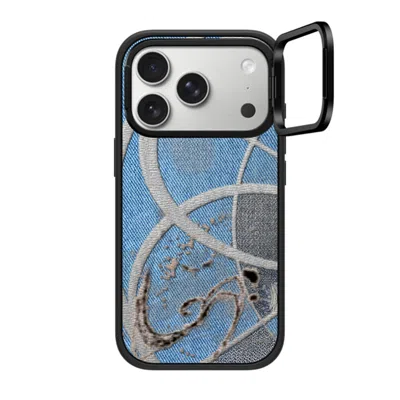 Casetify Iphone 17 Pro Case Matte Black Impact Ring Stand Case Magsafe Compatible  Surrealism Cyber Denim