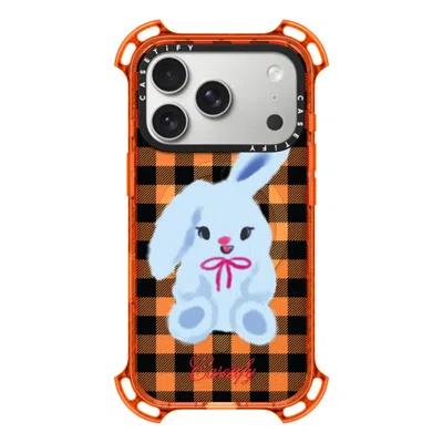 Casetify Iphone 17 Pro Case Orange Bounce Case Magsafe Compatible  Animal,cartoon Bunny With Plaid