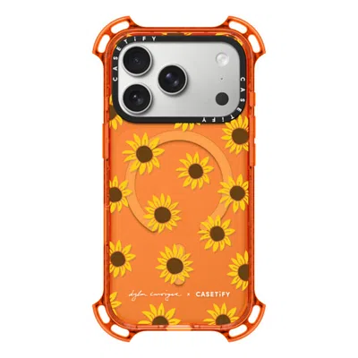 Casetify Iphone 17 Pro Case Orange Bounce Case Magsafe Compatible  Secret Sunflower