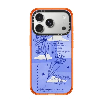 Casetify Iphone 17 Pro Case Orange Impact Case Magsafe Compatible  Baby Blue