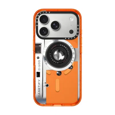 Casetify Iphone 17 Pro Case Orange Impact Case Magsafe Compatible  Camera Case - Retro