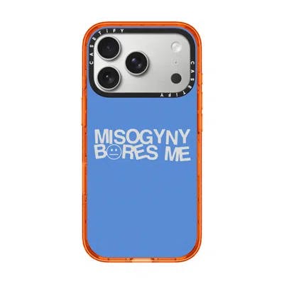 Casetify Iphone 17 Pro Case Orange Impact Case Magsafe Compatible  Misogyny Bores Me