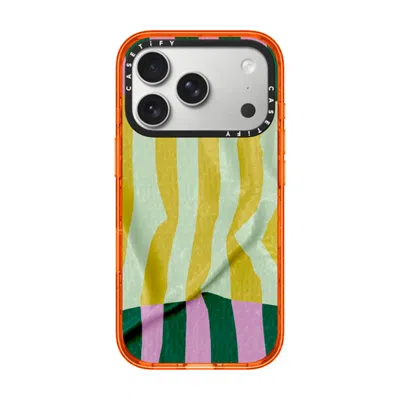 Casetify Iphone 17 Pro Case Orange Impact Case Magsafe Compatible  Pattern Afternoon At Capri