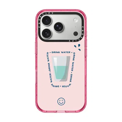 Casetify Iphone 17 Pro Case Pink Impact Case Magsafe Compatible  Hydrate Then Dominate