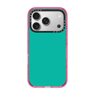 Casetify Iphone 17 Pro Case Pink Impact Case Magsafe Compatible  Mint Green