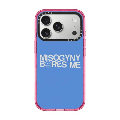 Casetify Iphone 17 Pro Case Pink Impact Case Magsafe Compatible  Misogyny Bores Me