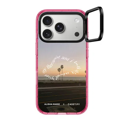 Casetify Iphone 17 Pro Case Pink Impact Ring Stand Case Magsafe Compatible  Alisha Marie Sunsets & Therapy Ca