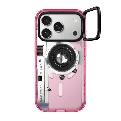 Casetify Iphone 17 Pro Case Pink Impact Ring Stand Case Magsafe Compatible  Camera Case - Retro