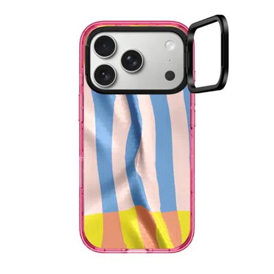 Casetify Iphone 17 Pro Case Pink Impact Ring Stand Case Magsafe Compatible  Pattern Afternoon At Bondi
