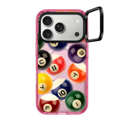 Casetify Iphone 17 Pro Case Pink Impact Ring Stand Case Magsafe Compatible  Sport Billiard