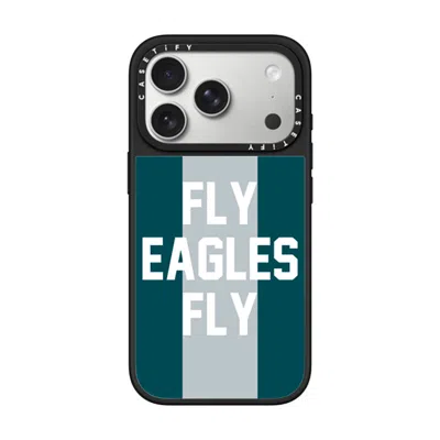 Casetify Iphone 17 Pro Case Silver On Black Mirror Case Magsafe Compatible  Superbowl - Fly Eagles Fly Caseti