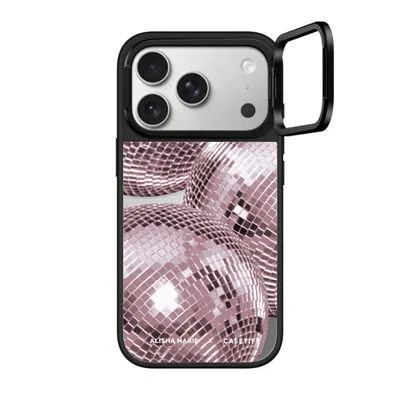 Casetify Iphone 17 Pro Case Silver On Black Mirror Ring Stand Case Magsafe Compatible  Alisha Marie Disco Bab