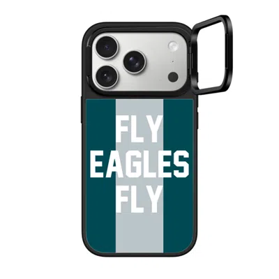 Casetify Iphone 17 Pro Case Silver On Black Mirror Ring Stand Case Magsafe Compatible  Superbowl - Fly Eagles