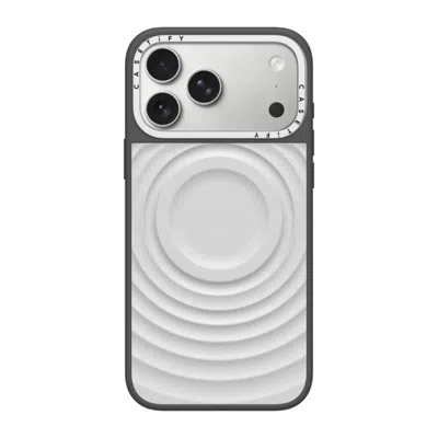 Casetify Iphone 17 Pro Case Silver On Grey Alloy Ripple Case  Alloy Ripple Case - Silver On Grey - Iphone 17 