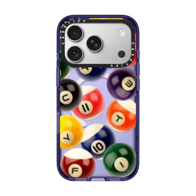 Casetify Iphone 17 Pro Case Soft Blue Impact Case Magsafe Compatible  Sport Billiard