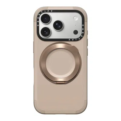 Casetify Iphone 17 Pro Case Taupe Force Ring Stand Case  Iphone 17 Pro - Force Ring Stand Case - Taupe Caseti In Brown