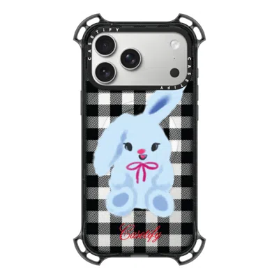 Casetify Iphone 17 Pro Max Case Black Bounce Case Magsafe Compatible  Animal,cartoon Bunny With Plaid