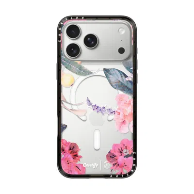 Casetify Iphone 17 Pro Max Case Black Compact Case Magsafe Compatible  Spring Design #2 - Floral Garden Caset
