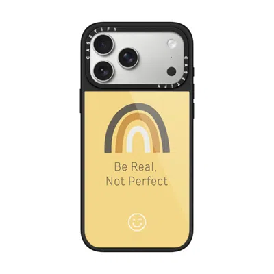 Casetify Iphone 17 Pro Max Case Black Glaze Case Magsafe Compatible  Be Real, Not Perfect  In Yellow