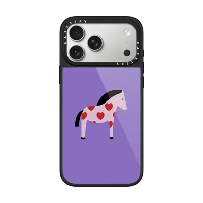 Casetify Iphone 17 Pro Max Case Black Glaze Case Magsafe Compatible  Pony With Red Heart - Lavender Haze Case