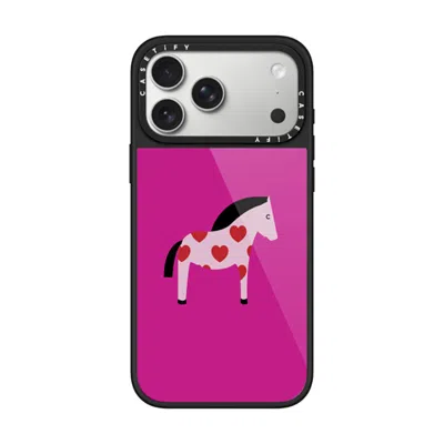 Casetify Iphone 17 Pro Max Case Black Glaze Case Magsafe Compatible  Pony With Red Heart - Purple Panic Caset