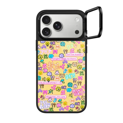 Casetify Iphone 17 Pro Max Case Black Glaze Ring Stand Case Magsafe Compatible  Emoji Paradise