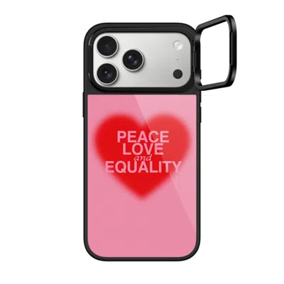Casetify Iphone 17 Pro Max Case Black Glaze Ring Stand Case Magsafe Compatible  Peace Love And Equality Caset