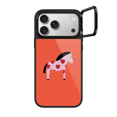 Casetify Iphone 17 Pro Max Case Black Glaze Ring Stand Case Magsafe Compatible  Pony With Red Heart - Blood O