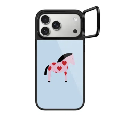 Casetify Iphone 17 Pro Max Case Black Glaze Ring Stand Case Magsafe Compatible  Pony With Red Heart - Blue Me