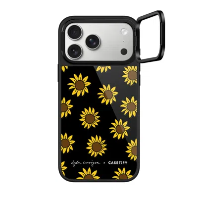 Casetify Iphone 17 Pro Max Case Black Glaze Ring Stand Case Magsafe Compatible  Secret Sunflower