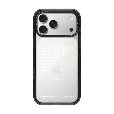 Casetify Iphone 17 Pro Max Case Black Impact Case  Alisha Marie Social Battery Case