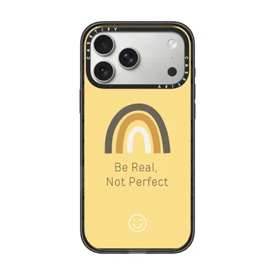 Casetify Iphone 17 Pro Max Case Black Impact Case  Be Real, Not Perfect  In Metallic