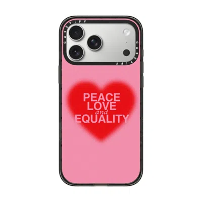 Casetify Iphone 17 Pro Max Case Black Impact Case Magsafe Compatible  Peace Love And Equality
