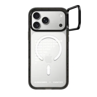 Casetify Iphone 17 Pro Max Case Black Impact Ring Stand Case Magsafe Compatible  Alisha Marie Social Battery 