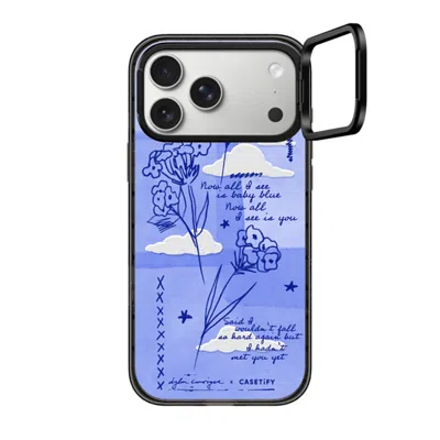 Casetify Iphone 17 Pro Max Case Black Impact Ring Stand Case Magsafe Compatible  Baby Blue