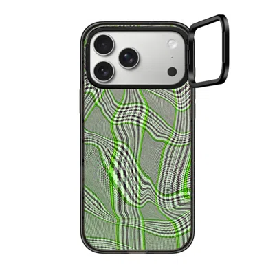 Casetify Iphone 17 Pro Max Case Black Impact Ring Stand Case Magsafe Compatible  Surrealism Distorted Plaid -